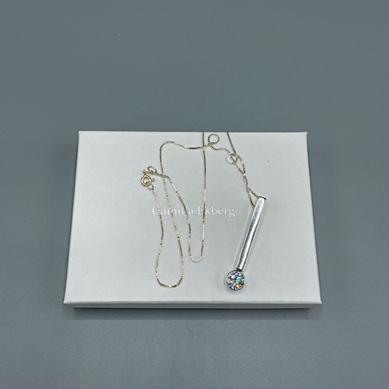 maffig silverstav med stor zirkoniasten