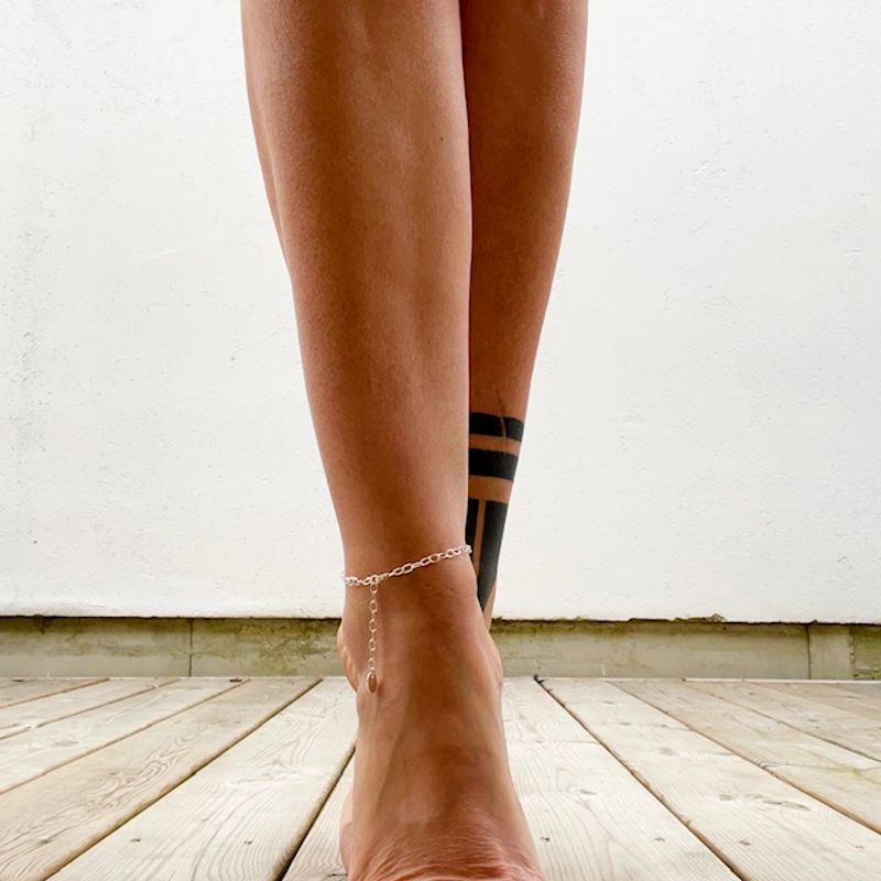 tunn vristlänk i oval silverkedja (3,5 mm) med stämpelplatta