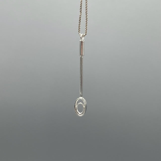 stilrent silverhalsband - Elipse