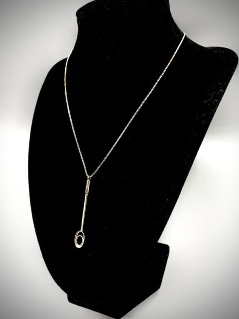 stilrent silverhalsband - Elipse