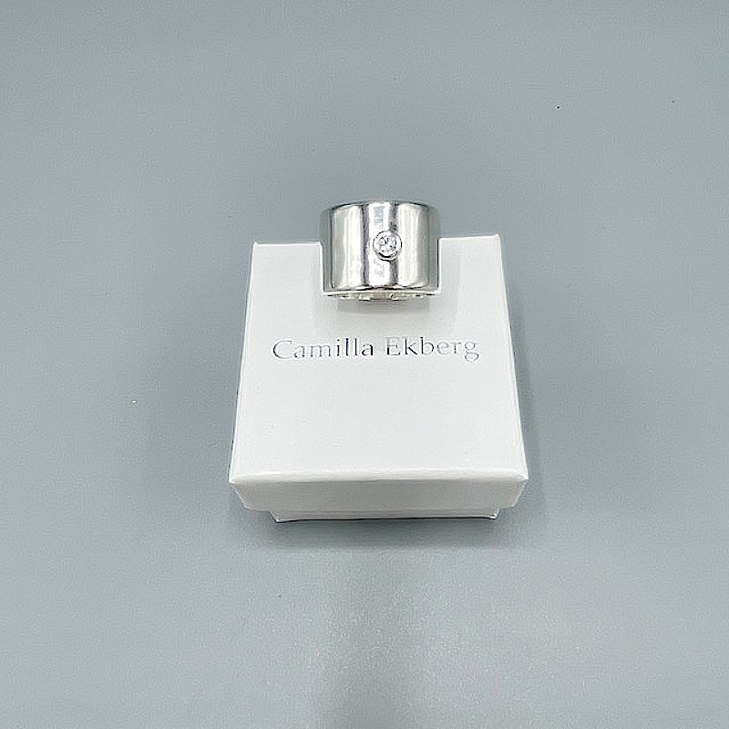 Maffig silverring med sten i färg som du väljer