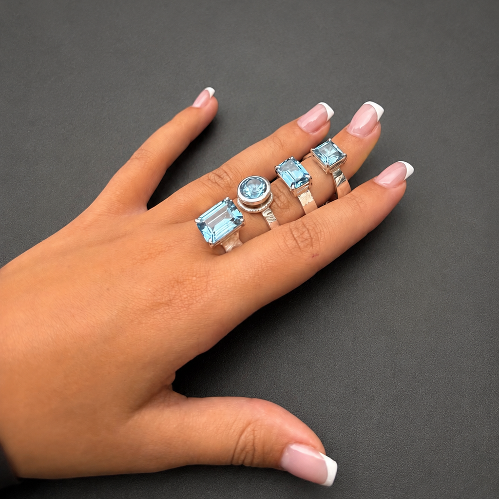 Azure Crystal Ring