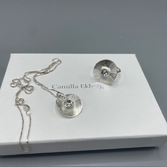 Halsband & Ring i 925 Sterlingsilver.