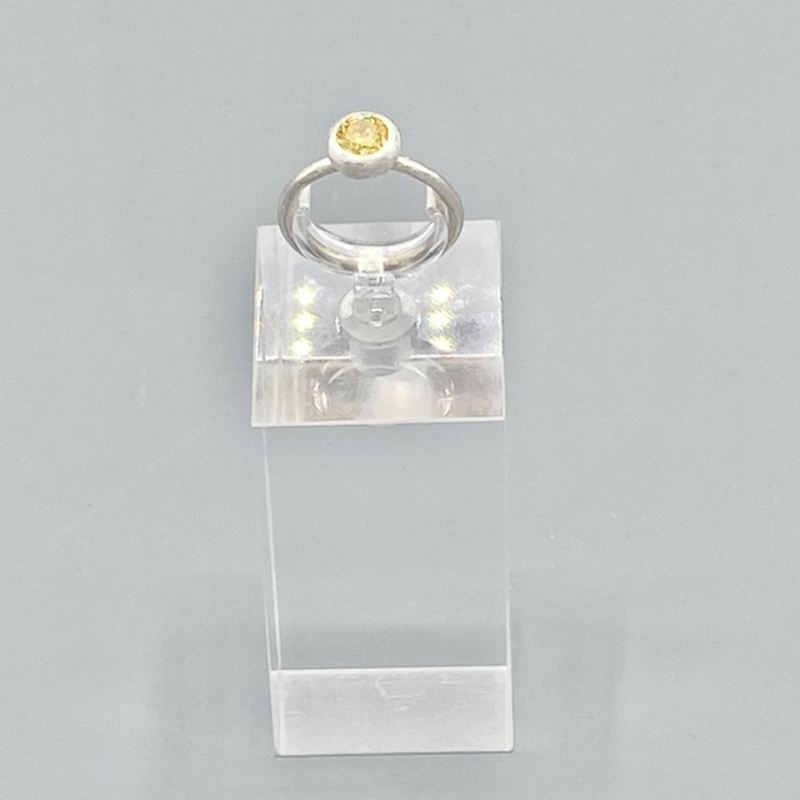 matt silverring - gul