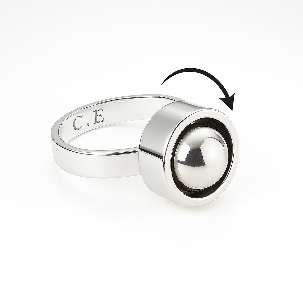 stressring i silver