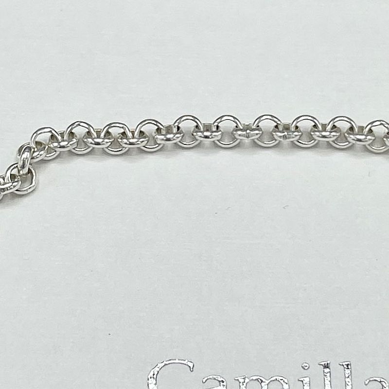 vristlänk (ärtkedja)i silver med stämpelplatta