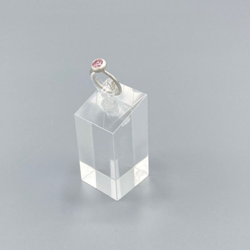 Matt silverring - rosa