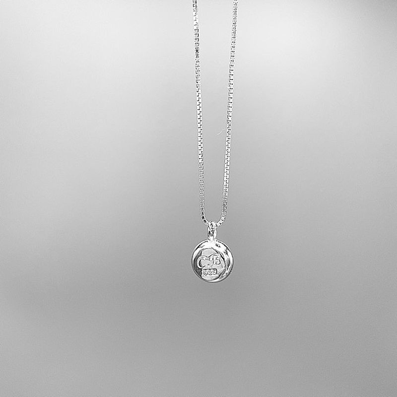 silverhalsband med äkta zirconiasten