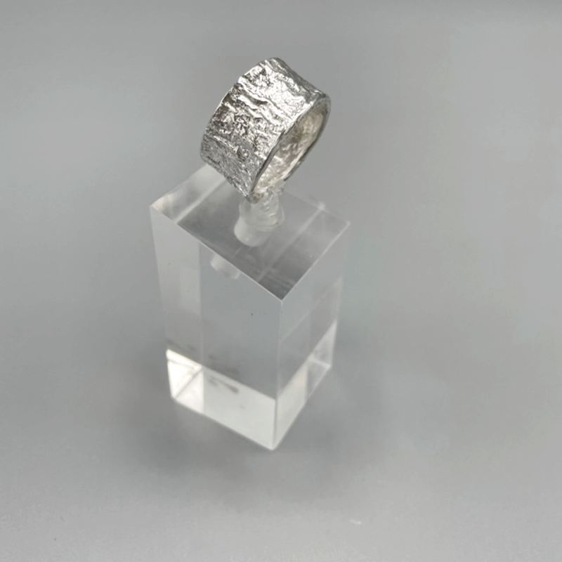 smält maffig silverring