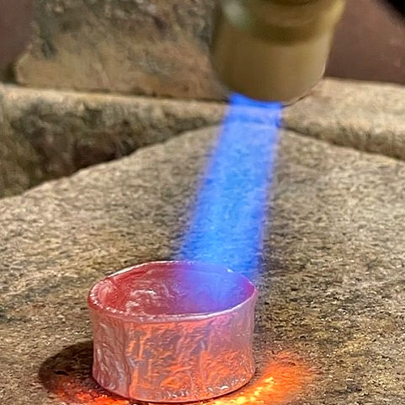 smält maffig silverring